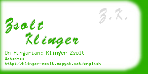 zsolt klinger business card